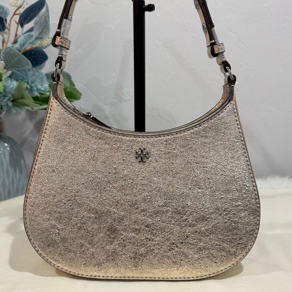 NWT✨Tory Burch Emerson Metallic Champagne Shoulder Bag - Picture 5 of 17